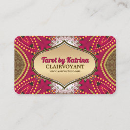 Cartão De Visita Leitor de Tarte de Artista Amarelo-Rosa-Amarelo