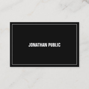 Cartão De Visita Leitor profissional moderno preto branco simples s