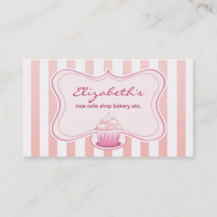 cartão de visita leitoso do cupcake