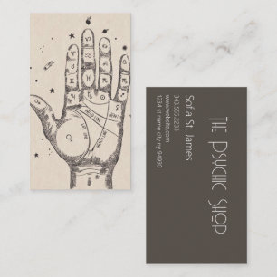 Cartão De Visita Leitura de Palma Psíquica do Leitor de Placa Tarot