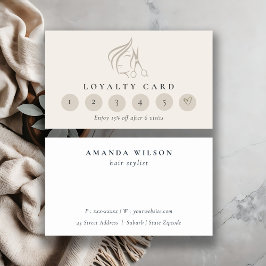 Cartão De Visita Leitura estilista do cabelo de marfim 6