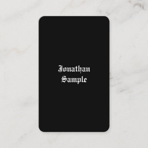 Cartão De Visita Leitura Retroativa do Script Preto e Branco
