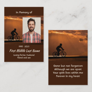 Cartão De Visita  Lembrança Memorial Ciclismo Bicicleta 