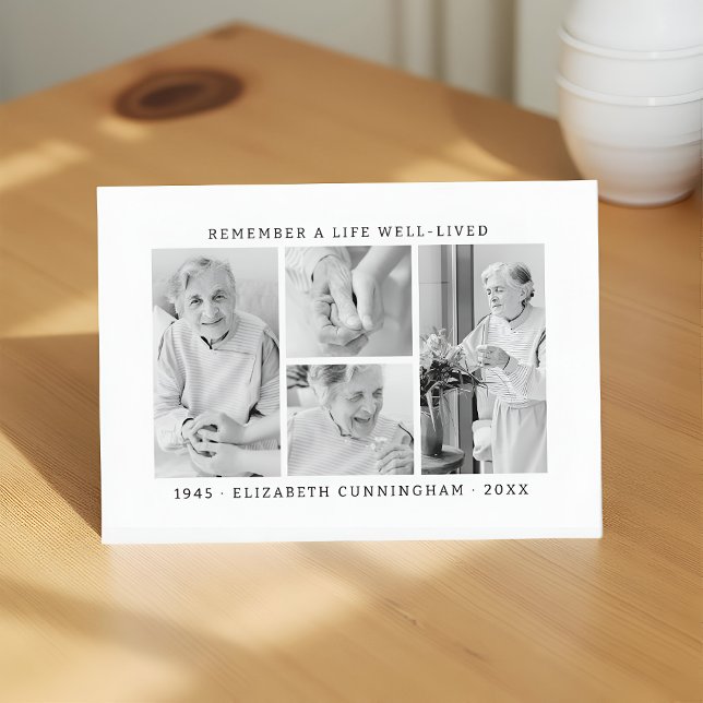 Cartão De Visita Lembre-Se De Uma Colagem De Fotografias Simples E  (Criador carregado)