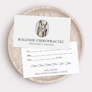Cartão De Visita Lembrete da nomeação de Chiropractic