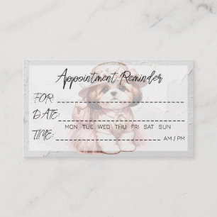 Cartão De Visita Lembrete de Compromisso de Veterinários da Populaç