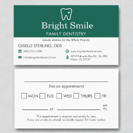 Cartão De Visita Lembrete de Compromisso Dentista Dentista Dentista