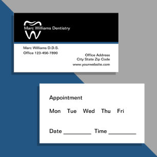 Cartão De Visita Lembrete de Consulta com Dentista Moderno