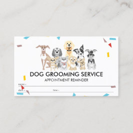 Cartão De Visita Lembrete de consulta Confetti de cachorros