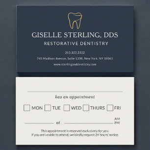Cartão De Visita Lembrete de Consulta de Dente de Odontologia Resta