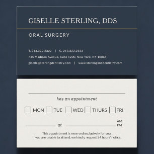 Cartão De Visita Lembrete de Consulta no Consultório de Cirurgia Or