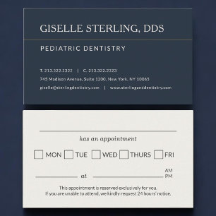 Cartão De Visita Lembrete de Consulta no Consultório de Odontopedia