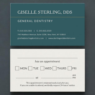 Cartão De Visita Lembrete de Consulta Odontológica Dentista