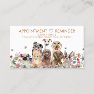 Cartão De Visita Lembrete de consulta para cães