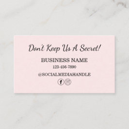 Cartão De Visita Lente Rosa De Salão De Cabelo Moderno Reflete Um A