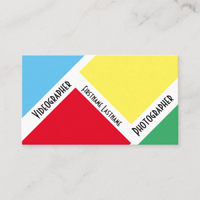 Cartão De Visita Lentes de câmara DSLR para fotógrafos Videógrafos (Frente)