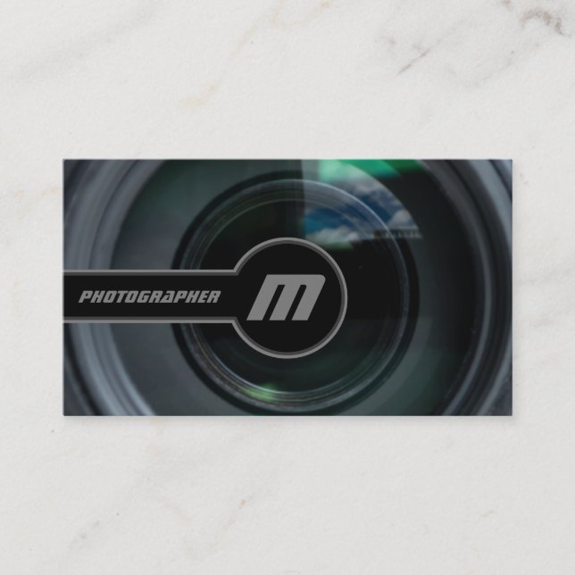 Cartão De Visita Lentes de câmara DSLR para fotógrafos Videógrafos (Frente)