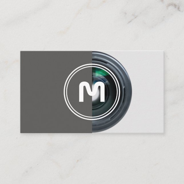 Cartão De Visita Lentes de câmara DSLR para fotógrafos Videógrafos (Frente)