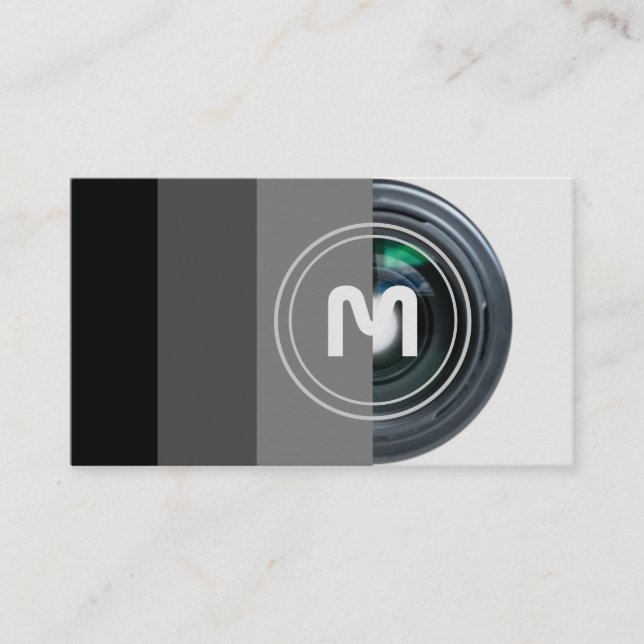 Cartão De Visita Lentes de câmara DSLR para fotógrafos Videógrafos (Frente)