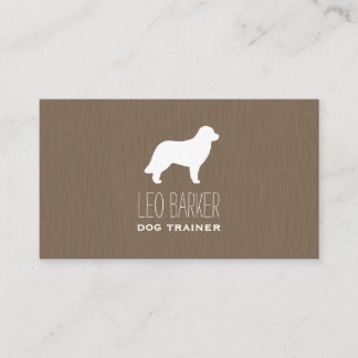 Cartão De Visita Leonberger Dog Breed Silhouette