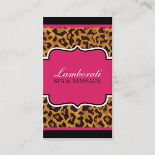 Cartão De Visita Leopard Print Fashion Designer Moderno Elegante Ro