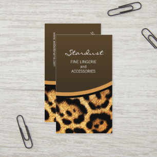 Cartão De Visita Leopardo à moda