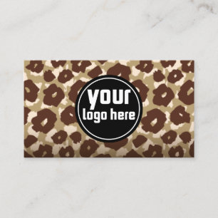 Cartão De Visita Leopardo Elegante Guepardo