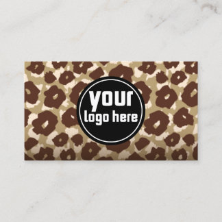 Cartão De Visita Leopardo Elegante Guepardo