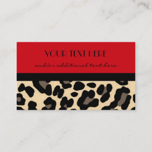 Cartão De Visita Leopardo vermelho