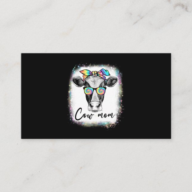 Cartão De Visita Lepard Sunflower Highland Cow Bandana Hoje Não H (Frente)