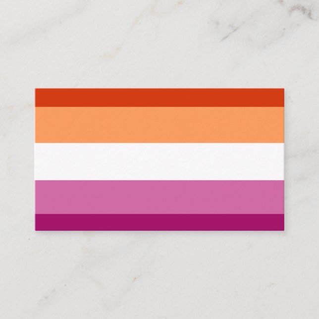 Cartão De Visita Lesbian Flag (Frente)