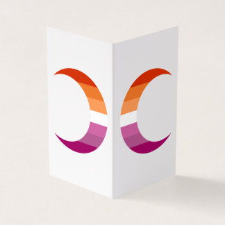 Cartão De Visita Lesbian Pride Crescent Moons Greeting Card