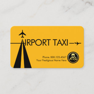 Cartão De Visita Letra-A Táxi do Aeroporto Pista