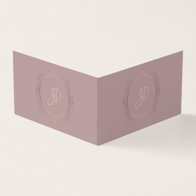 Cartão De Visita Letra manuscrita com moderna Elite Design (Exterior)