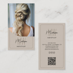 Cartão De Visita Letra Personalizada de Estilo de Cabelo Salão de F