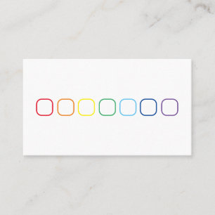 Cartão De Visita Letras coloridas arco-íris da Elegant Painters