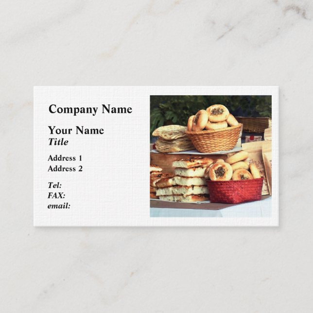 Cartão De Visita Letras no mercado de fazendeiros (Frente)