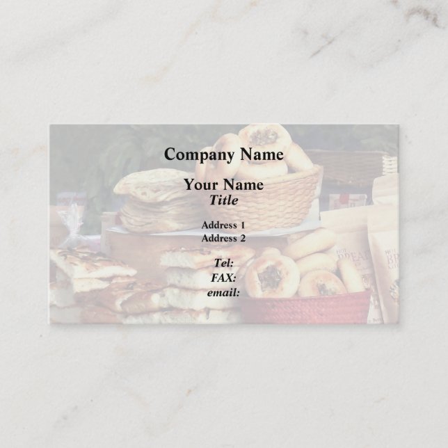 Cartão De Visita Letras no mercado de fazendeiros (Frente)