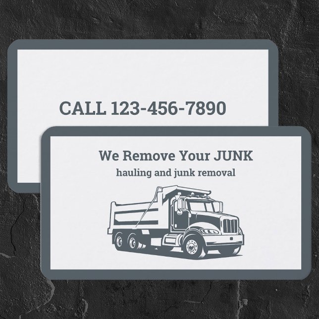 Cartão De Visita Levantamento E Remoção De Lixo (Junk Removal Business Cards)
