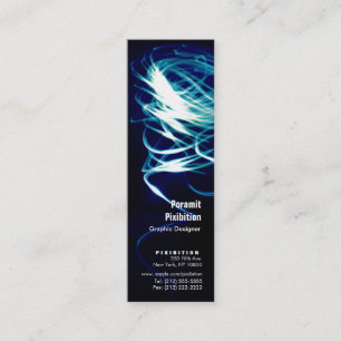 Cartão de visita leve do azul da pintura