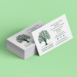Cartão De Visita Lewn Care Landscaping Tree Service Mídia Social