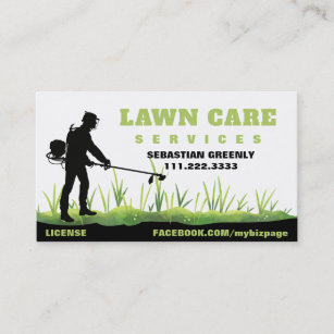 Cartão De Visita *~* Lewn Care Weacking Whacking Mow Grass Modern