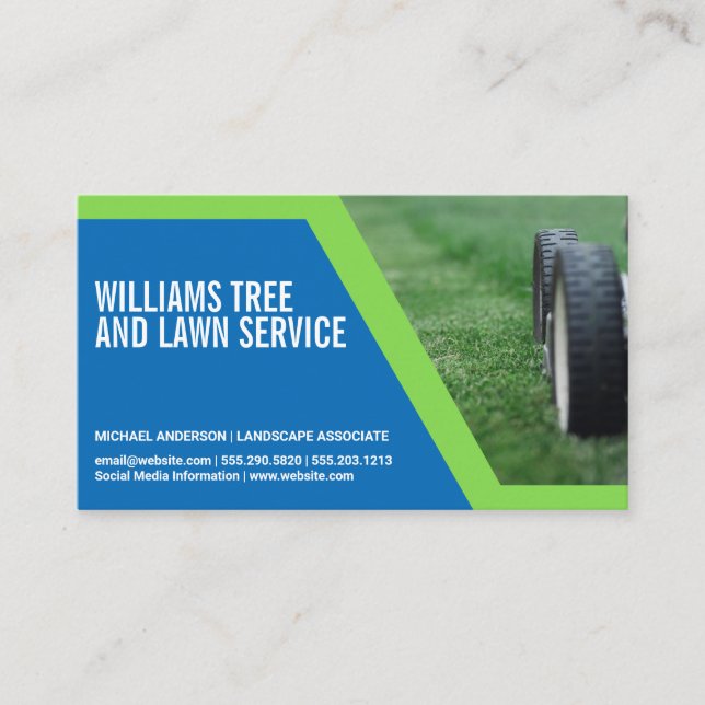 Cartão De Visita Lewn Mower | Corte De Grass (Frente)