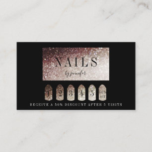 Cartão De Visita Leyalität 5 Artista Unhas Elegante Rust