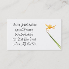 Cartão De Visita libélula de asas âmbar mexicana