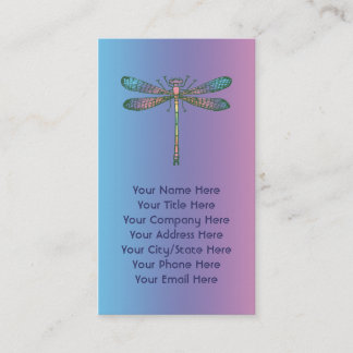 Cartão De Visita Libélula do arco-íris