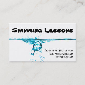Cartão De Visita Lições da natação