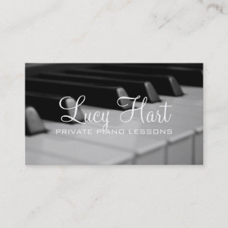 Cartão De Visita Lições de Piano Privadas, Instrutor de Música