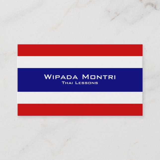 Cartão De Visita Lições tailandesas/professor Siamese (Frente)