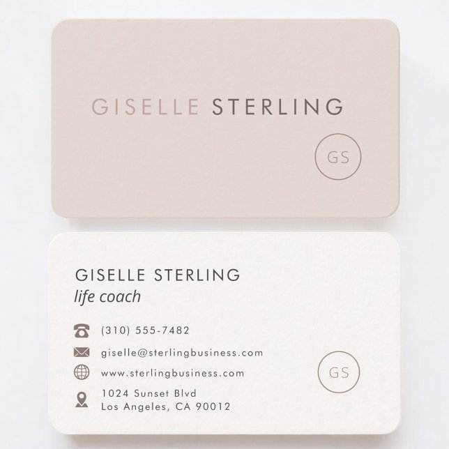 Cartão De Visita Life Coach Feminine Professional (Criador carregado)